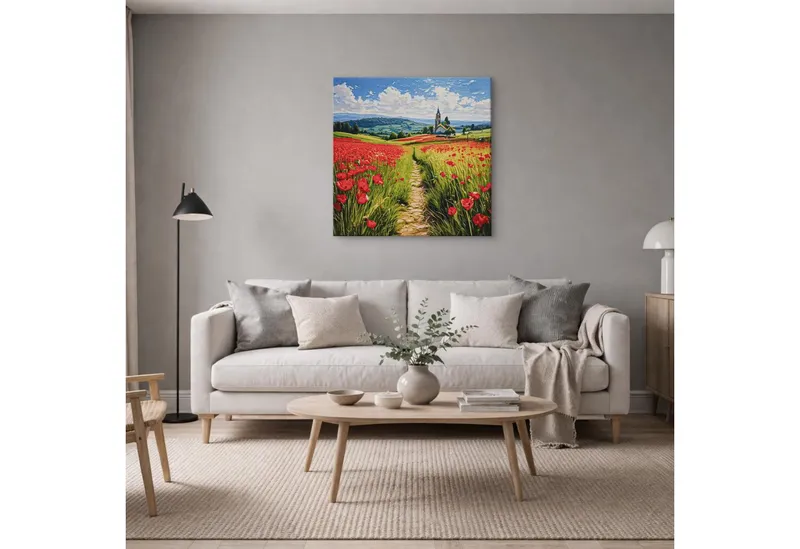 M MERCEO Leinwand Künstlerleinwand 80x80cm 2er Set - Weiße Leinwand zum Bemalen, 2er-Set Leinwand 80x80cm (zum Bemalen, Baumwolle, Keilrahmen, Weiß, – Produktbild 5 von 5