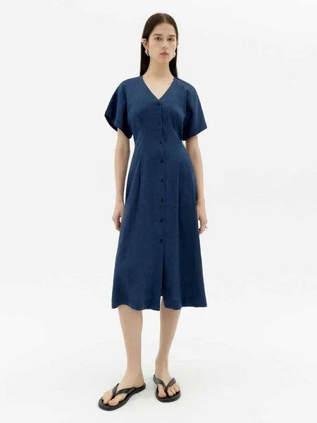 thinking mu thinking mu Kleid - Laura - aus biologischen Materialien, Navy (blau), – Produktbild 1 von 1