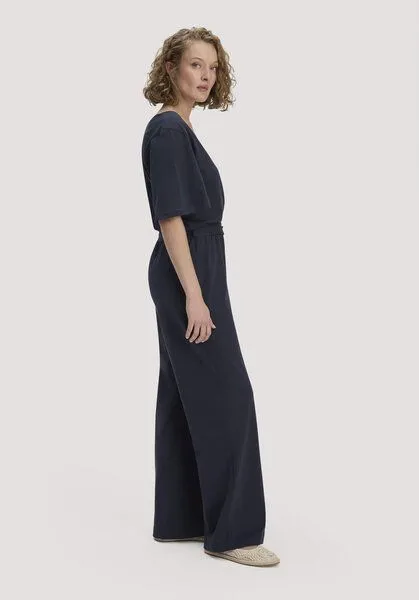 hessnatur hessnatur Jersey Overall Regular in reiner Bio-Baumwolle, Marine, – Produktbild 2 von 4