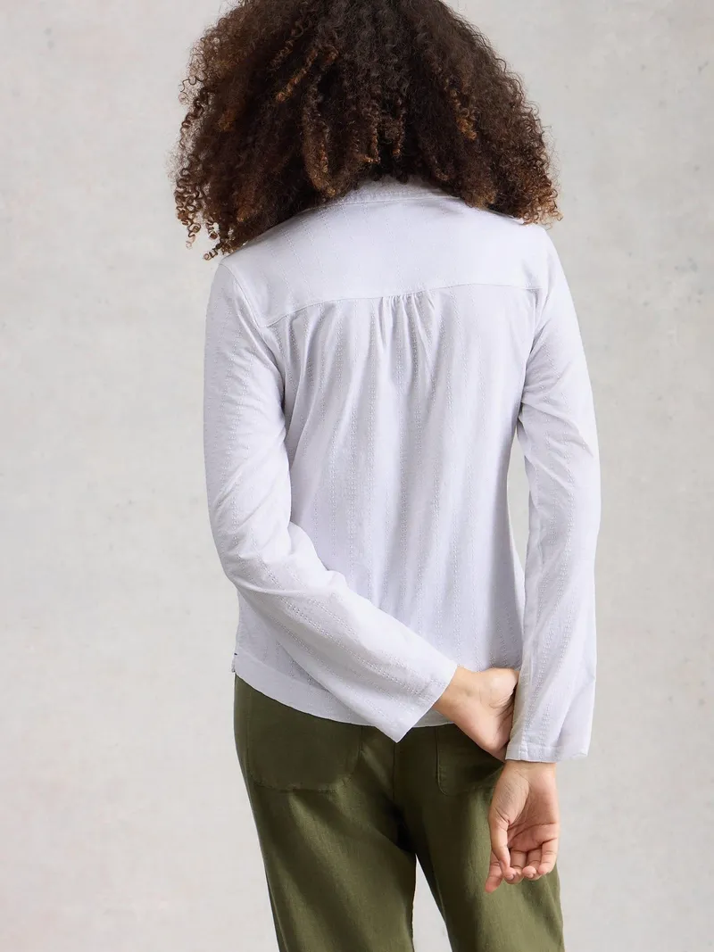 White Stuff Jerseybluse Allie - 50, Reines weiß, – Produktbild 4 von 4
