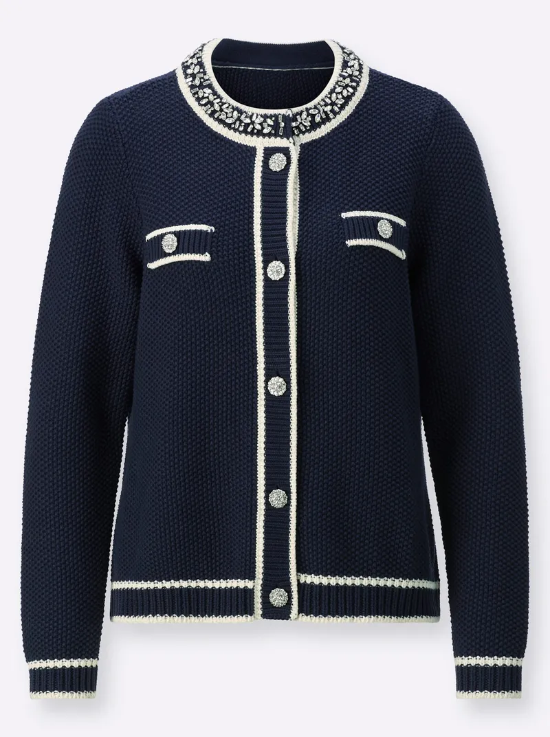 Witt Cardigan, Marine-champagner-gemustert, – Produktbild 1 von 2