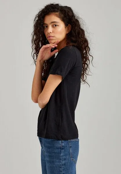 THOKKTHOKK ThokkThokk Damen T-Shirt Bio Fair, Schwarz, – Produktbild 3 von 4