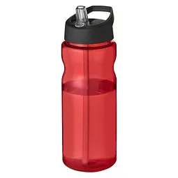 Unbranded H2O Active® Eco Base 650 ml Sportflasche mit Ausgussdeckel, rot/ schwarz – Produktbild 1 von 1