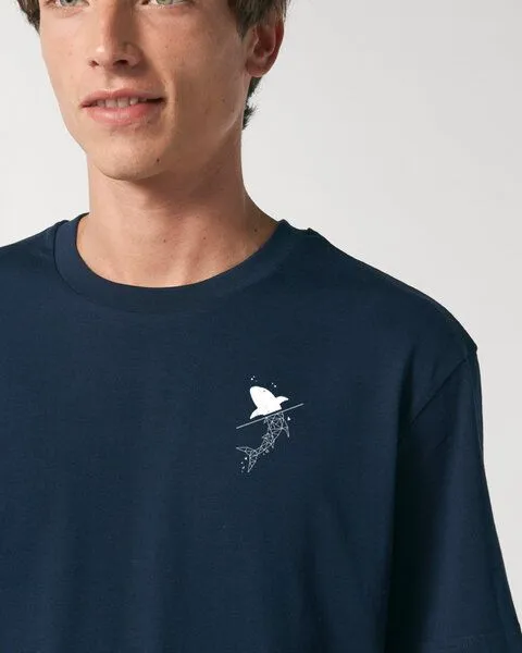 Kultgut Kultgut Biofair - Reine Biobaumwolle /Shirt- Little Shark, Dunkelblau, – Produktbild 2 von 3