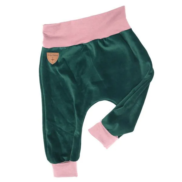 Frija Omina Frija Omina Mitwachsende Bio Nickihose Hygge mini, Smaragd + rosa, – Produktbild 2 von 2