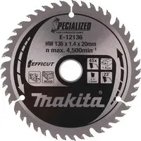 Makita Makita Sägeblatt EFFICUT "E-12136" 136x20x45Z – Produktbild 1 von 1