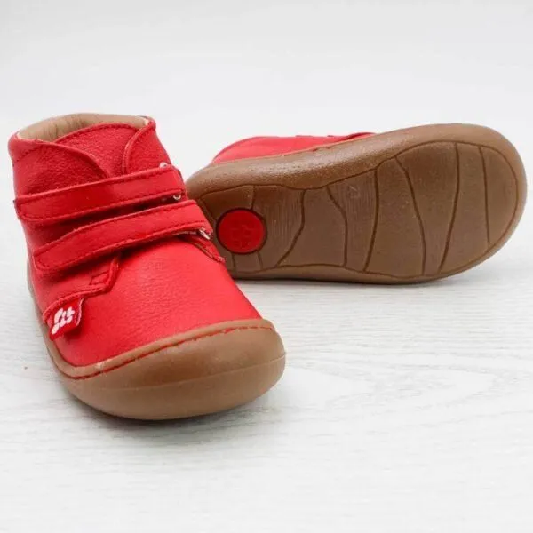 Pololo Pololo Lauflernschuh "Nino" aus pflanzlich gegerbtem Leder, Rot, – Produktbild 4 von 4