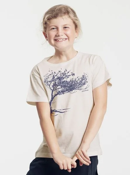 Peaces.bio - handbedruckte Biomode Peaces.bio - handbedruckte Biomode Bio-Kinder T-Shirt Windy Tree, Natur, – Produktbild 3 von 3