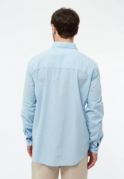 Givn Berlin Givn Berlin Hemd GBYUVAL aus Bio-Baumwoll Seersucker, Ice water blue (structure), – Produktbild 4 von 4