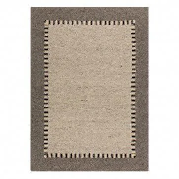 Prolana Prolana Handgefertigter Flor-Teppich Tuft "Tape" aus Wolle in Beige – Produktbild 2 von 3
