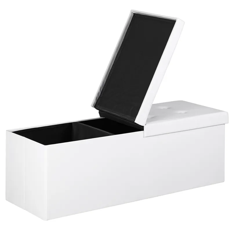 Casaria® Casaria Casaria Sitzbank Weiß 115x38x38cm mit Klappdeckel – Produktbild 1 von 1