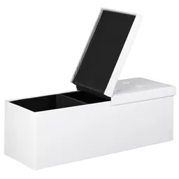 Casaria® Casaria Casaria Sitzbank Weiß 115x38x38cm mit Klappdeckel – Produktbild 1 von 1
