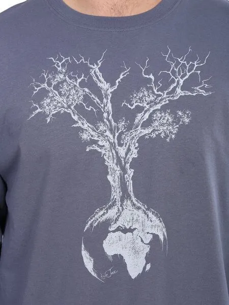 Life-Tree Life-Tree Longsleeve aus Biobaumwolle Fairwear für Herren Weltenbaum, Blau, – Produktbild 5 von 5