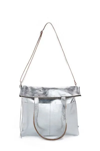 ELEKTROPULLI Ledertasche MARA von ElektroPulli, Silber, – Produktbild 2 von 4