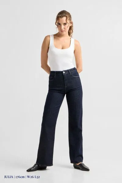 DAWN Damen Jeans DEW High Waist Flared DAWN Bio-Baumwolle, Blue, – Produktbild 3 von 6