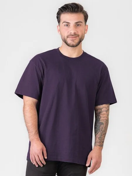 COREBASE COREBASE T-Shirt "BoxFit" aus 100% Bio-Baumwolle, Deep puple (lila), – Produktbild 2 von 3