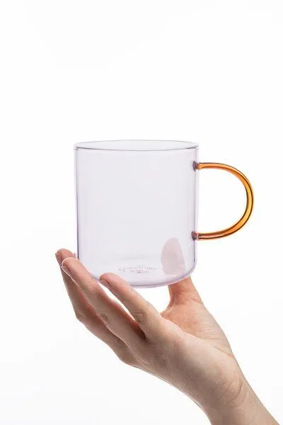 Tranquillo Tranquillo Tasse RAIINBOW – Borosilikatglas, Rosa, – Produktbild 3 von 5