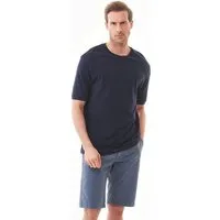 ORGANICATION ORGANICATION T-Shirt aus Bio-Baumwoll-Piqué mit Print, Blau(dark navy), – Produktbild 1 von 1
