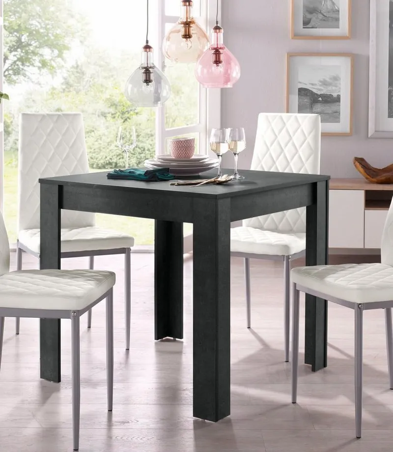 OTTO home Esstisch Meigh (OTTO-Choices), Breite 80 cm, in verschiedenen Farbvarianten erhältlich, Grau, – Produktbild 2 von 4