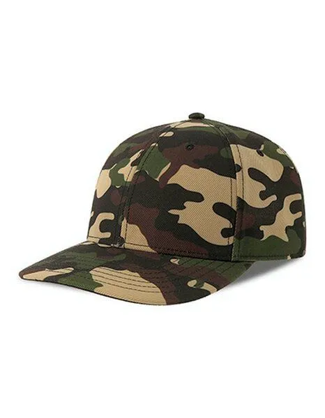 Atlantis Headwear Atlantis Headwear Cap mit leicht gebogenem Schirm, Camouflage/schwarz, – Produktbild 1 von 3