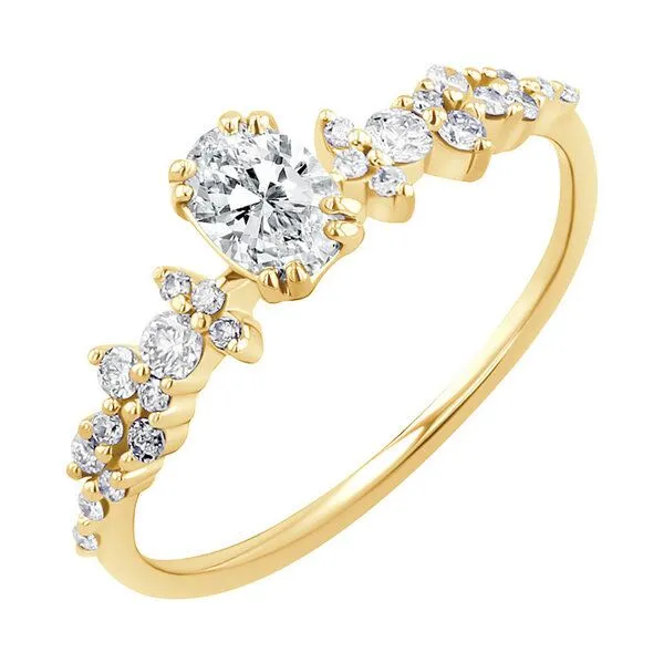 Eppi Eppi Verlobungsring mit Moissanit und Lab Grown Diamanten Mica, Gelb, – Produktbild 2 von 2