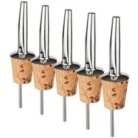 Kork-Deko Kork-Deko 5er Pack, Ausgießer für Spirituosen - gebogen, Ø = 17 mm - Aufsatz aus Naturkork - ideal für Cocktails – Produktbild 1 von 1