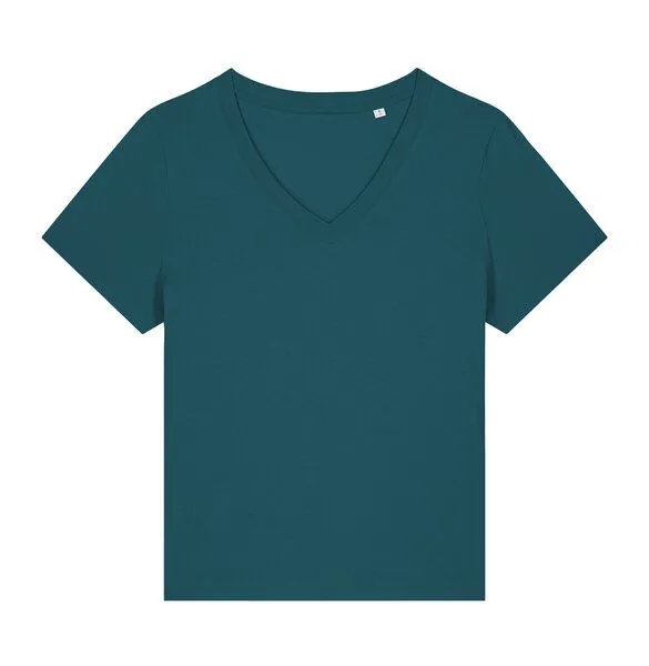 Greenspired Greenspired Nachhaltiges Damen V-Neck Shirt 155g/m² XS-XXL, Petrol, – Produktbild 1 von 1