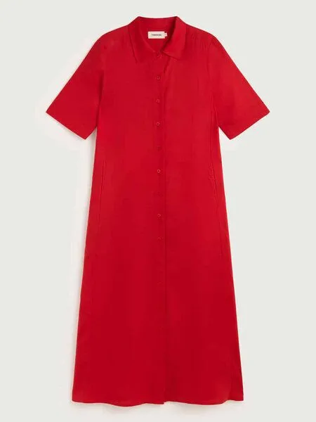 thinking mu thinking mu Hemp Gianna Dress, Clavel, – Produktbild 1 von 2