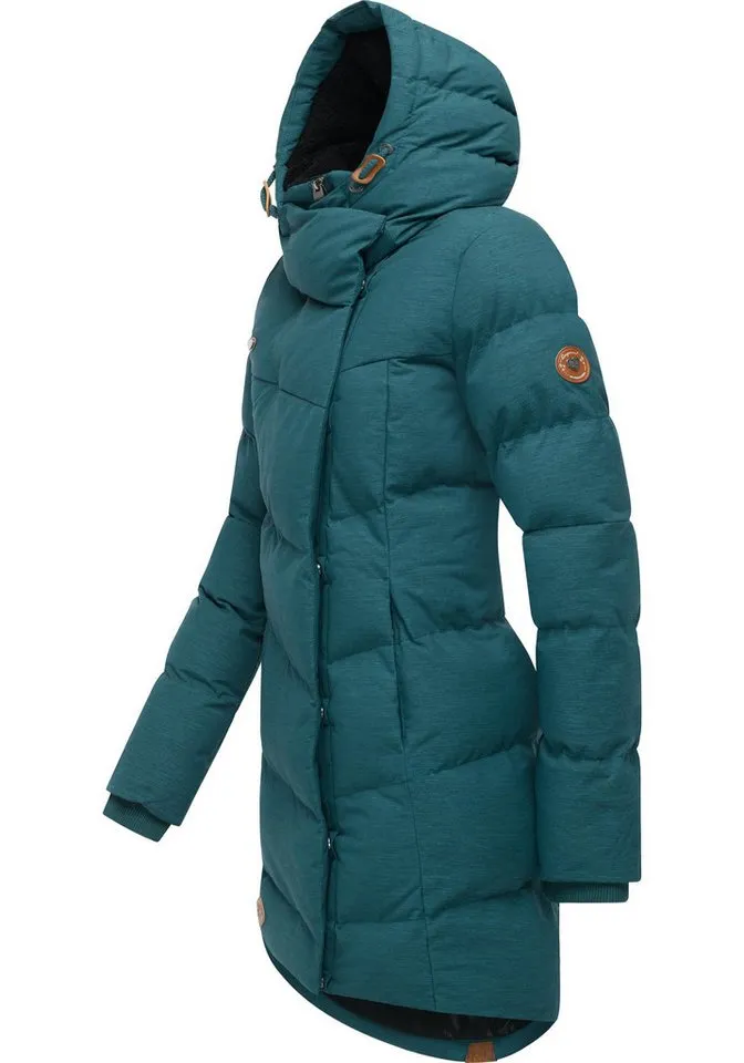 ragwear ragwear Wintermantel Pavla stylischer Winterparka mit Teddyfutter und Kapuze, Grün, – Produktbild 3 von 4