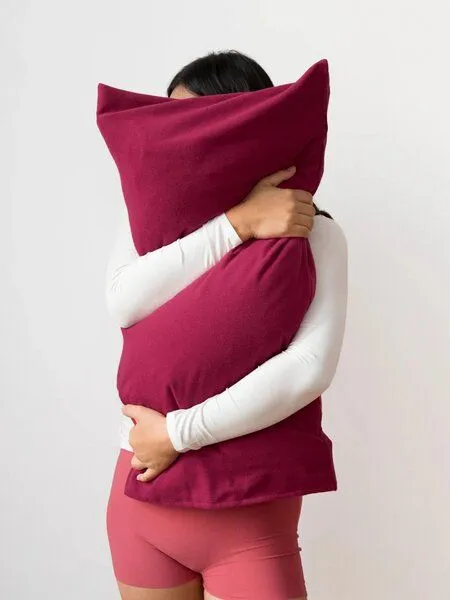 erlich textil erlich textil Cotton Select Flanell Kopfkissenbezug aus Baumwolle, made in Europe, Cassis, – Produktbild 4 von 4