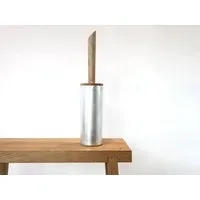 werkvoll by Lena Peter werkvoll by Lena Peter Upcycling WC-Bürste FIRE mit Eichegriff, Silber, – Produktbild 1 von 2