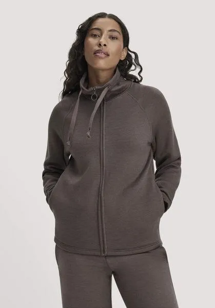 hessnatur hessnatur Jacke Relaxed ACTIVE WOOL aus reiner Bio-Merinowolle, Dunkles mauve, – Produktbild 1 von 4