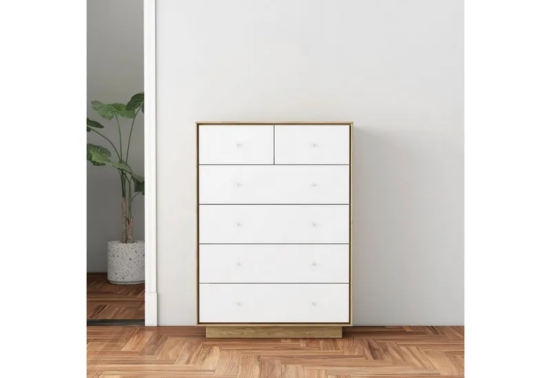 OTTO home Kommode Blaire, kratzfeste Melaminoberfläche, ABS-Kanten und FSC-zertifiziertem Holz, Beige, – Produktbild 3 von 8