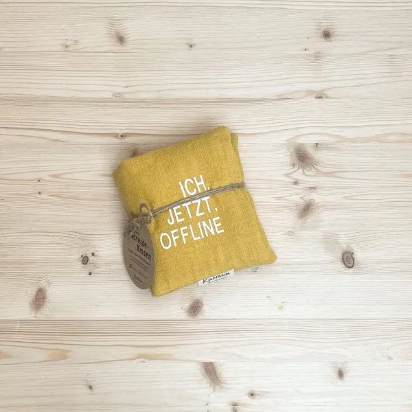 Kumanu - von Natur aus gut Kumanu - von Natur aus gut Getreide-Augenkissen | 25x12cm | mit oder ohne Lavendelduft, Ocker - ich.jetzt.offline, – Produktbild 1 von 4