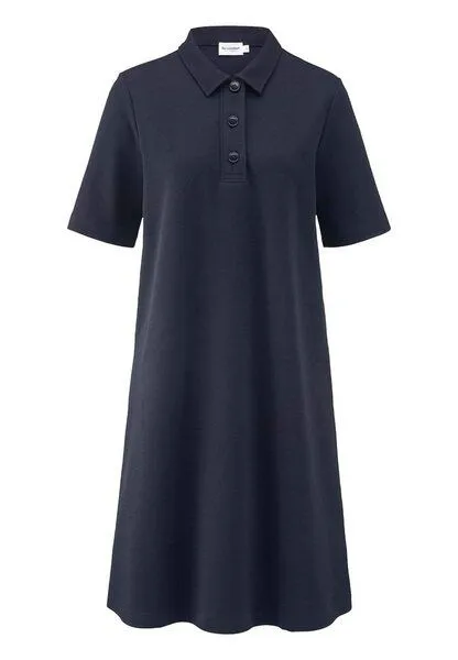 hessnatur hessnatur Jersey Kleid Knielang Relaxed aus Bio-Baumwolle, Marine, – Produktbild 3 von 4