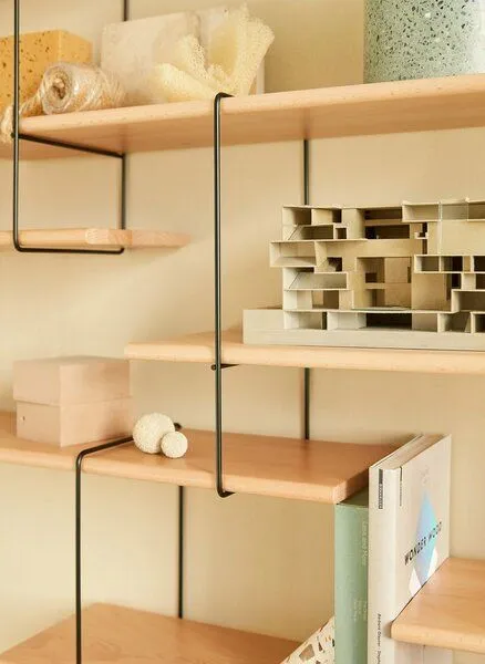 Hausen Hausen Wandregal LINK Duo shelf beech / black, Black, – Produktbild 3 von 4