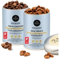 PUJA PUJA Doppelt Fit Snacks Vitality Teeth + Skin für Katzen 2x150g – Produktbild 1 von 1