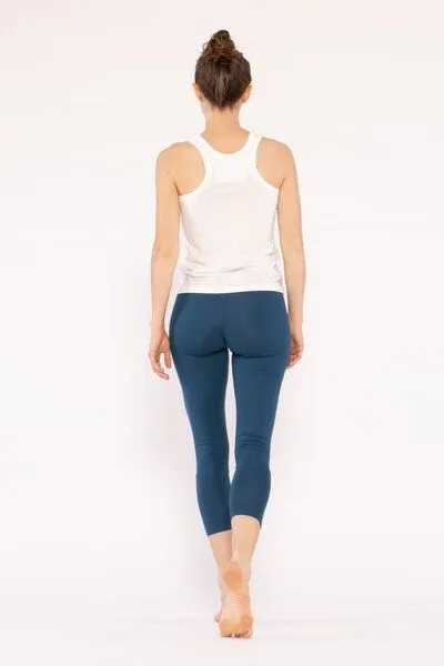 YOIQI YOIQI Yoga Leggings aus Bio-Baumwolle 7/8 Länge, Poseidon (petrol blau), – Produktbild 4 von 4