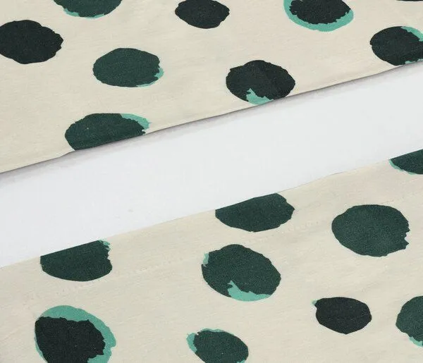 Nature by Adam Nature by Adam Tischset 2er Pack aus Leinen und Bio-Baumwolle - Made in Germany - Dots, Grün, – Produktbild 3 von 4