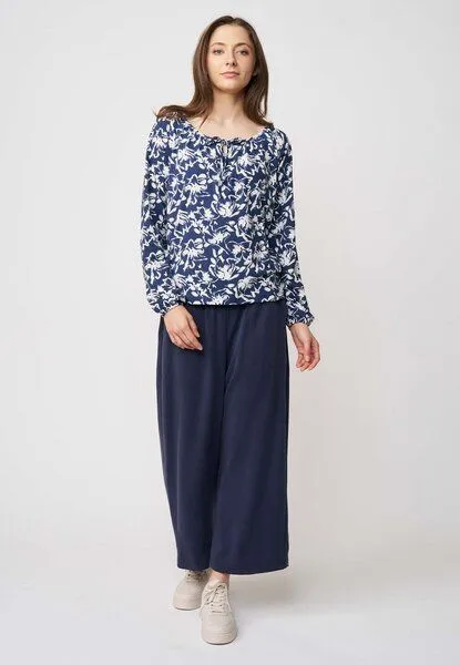 LANA Organic LANA Organic Blusenshirt aus Bio Baumwolle, Modell Antonia, Fabiana true navy, – Produktbild 1 von 4