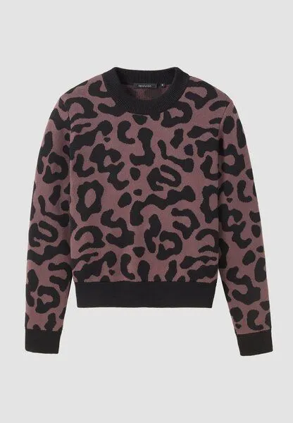 recolution Damen Strickpullover aus Bio-Baumwolle - PISTIA LEO - recolution, Dark grape (lila), – Produktbild 1 von 1