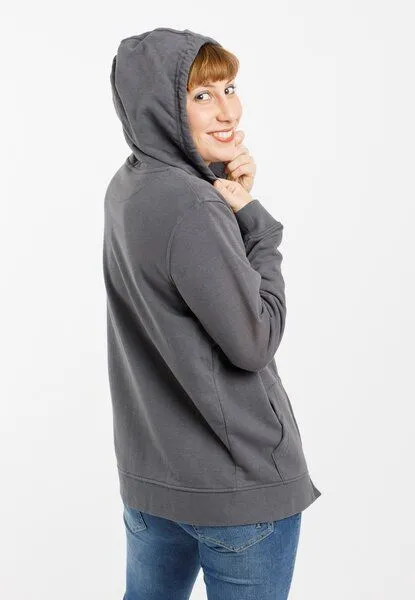 TORLAND TORLAND Damen Zip-Hoodie ZITA, Grau (asphalt), – Produktbild 3 von 4