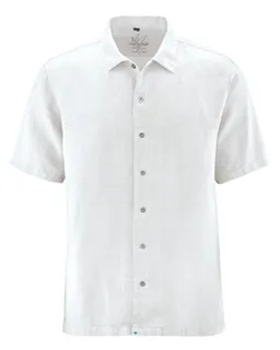 HempAge HempAge Herren vegan Weißes Freizeit-T-Shirt Mit Kurzen Ärmeln – Produktbild 1 von 1
