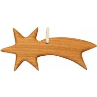 Dekoanhänger "Komet" aus Holz mit Aufhängungsfaden – Produktbild 1 von 1