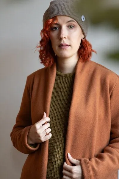 Ecostories Ecostories Cardigan Kuschelwerk aus 100% Biobaumwollfleece, Kupfer, – Produktbild 1 von 3