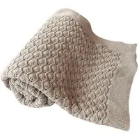 Kikadu Ajour Decke Sand Melange 110 x 90 cm – Produktbild 1 von 1