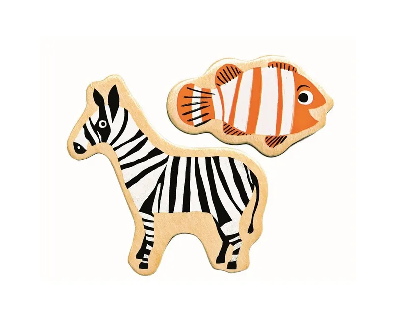 DJECO Lernspielzeug Holz-Magnete Magnimo 36 bunte Tierfiguren Kinder ab 2 Jahren – Produktbild 4 von 5