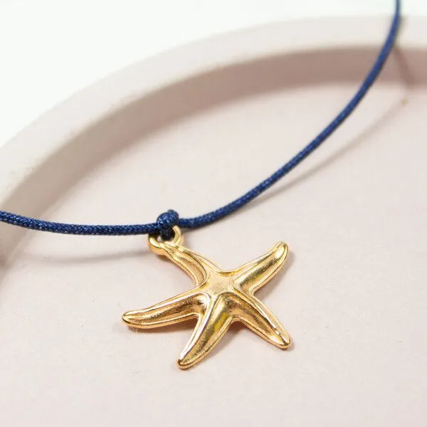 Bow & Hummingbird Bow & Hummingbird Armband auf Karte - Seestern - Schatzkarte, Blau, – Produktbild 1 von 4