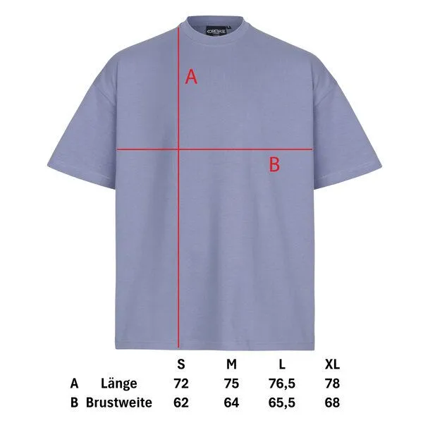 COREBASE COREBASE Oversized TShirt - Heavyweight - 300 g/m², Blue granite (blau), – Produktbild 1 von 8