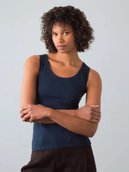 Honest Basics Honest Basics Stretch-Tank-Top, Marine, – Produktbild 2 von 4
